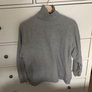 Monki gray sweatshirt turtleneck oversized